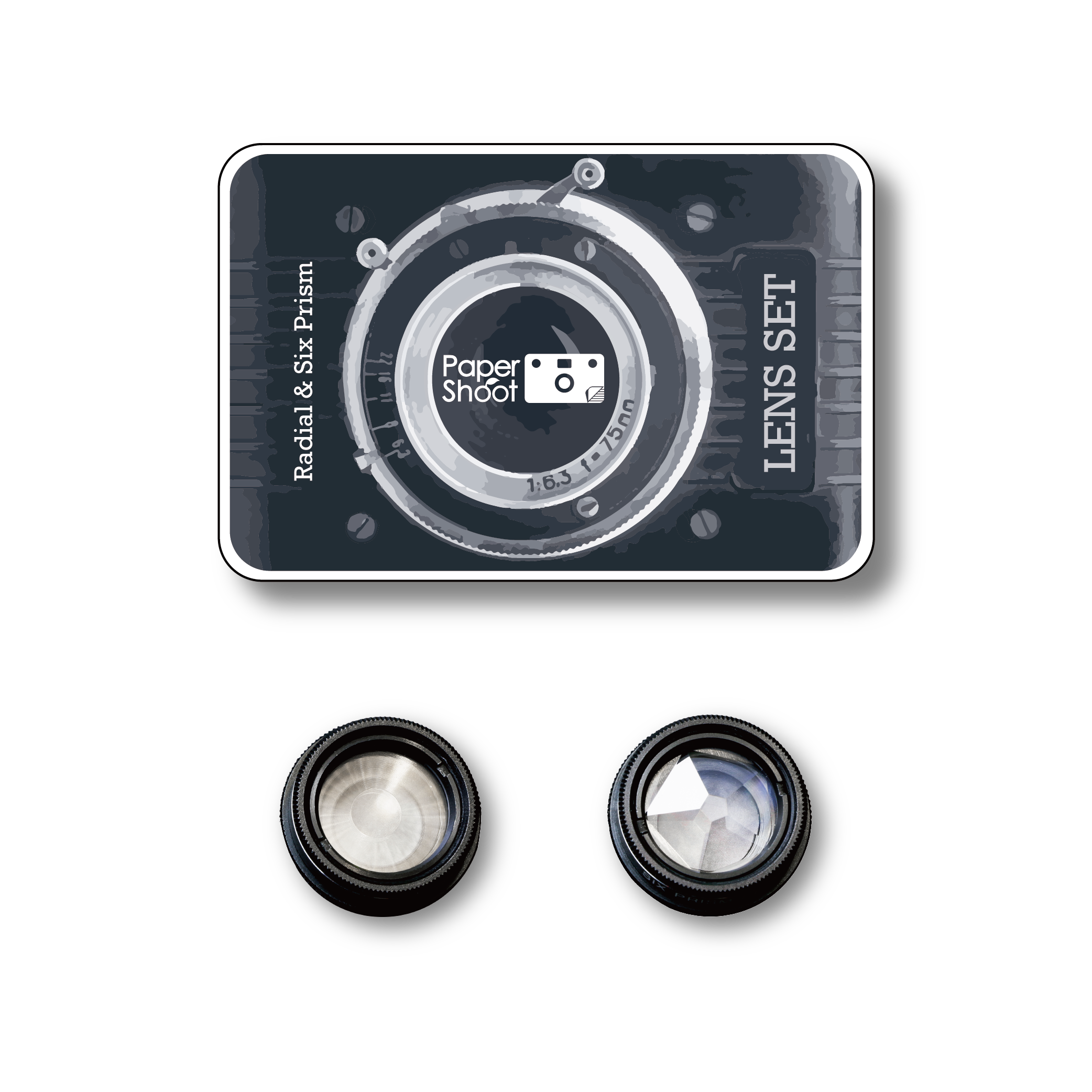 Effect Lens - Radial & Six Prism Lens Set / Radial & Kaleidoscope Lens Set