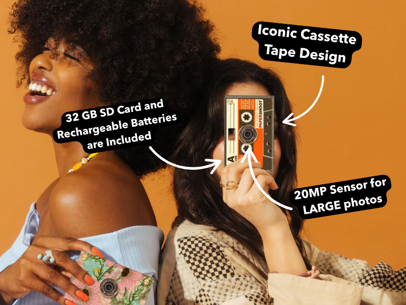 The Music Lover: Paper Shoot Camera and Cassette Case Bundle