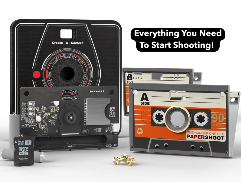 The Music Lover: Paper Shoot Camera and Cassette Case Bundle