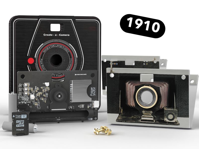 The Retro Lover - Paper Shoot Camera and Vintage Case Bundle