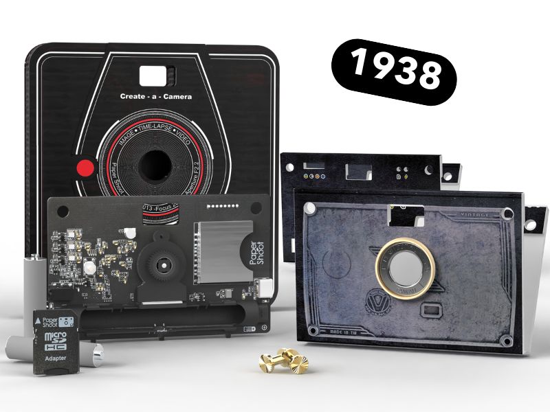 The Retro Lover - Paper Shoot Camera and Vintage Case Bundle